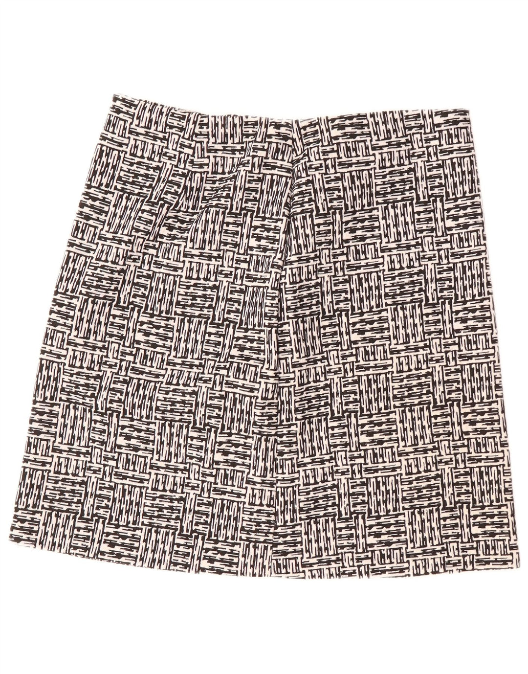 Marks & Spencer Damen A-Linienrock UK 16 Large W34 Schwarz Geometrisch