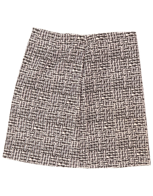 Marks & Spencer Damen A-Linienrock UK 16 Large W34 Schwarz Geometrisch