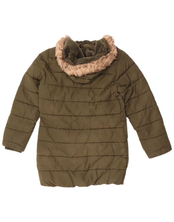 Mountain Warehouse Wattierte Jacke mit Kapuze für Mädchen, 12–13 Jahre, Khaki, Polyester