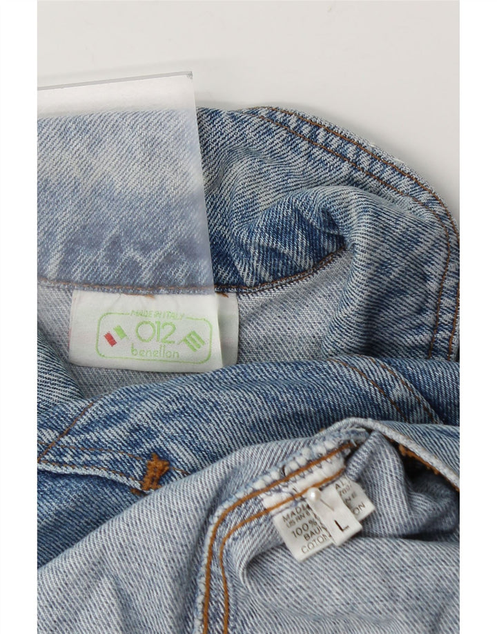Benetton Jeansjacke für Jungen, 7–8 Jahre, groß, blaue Baumwolle