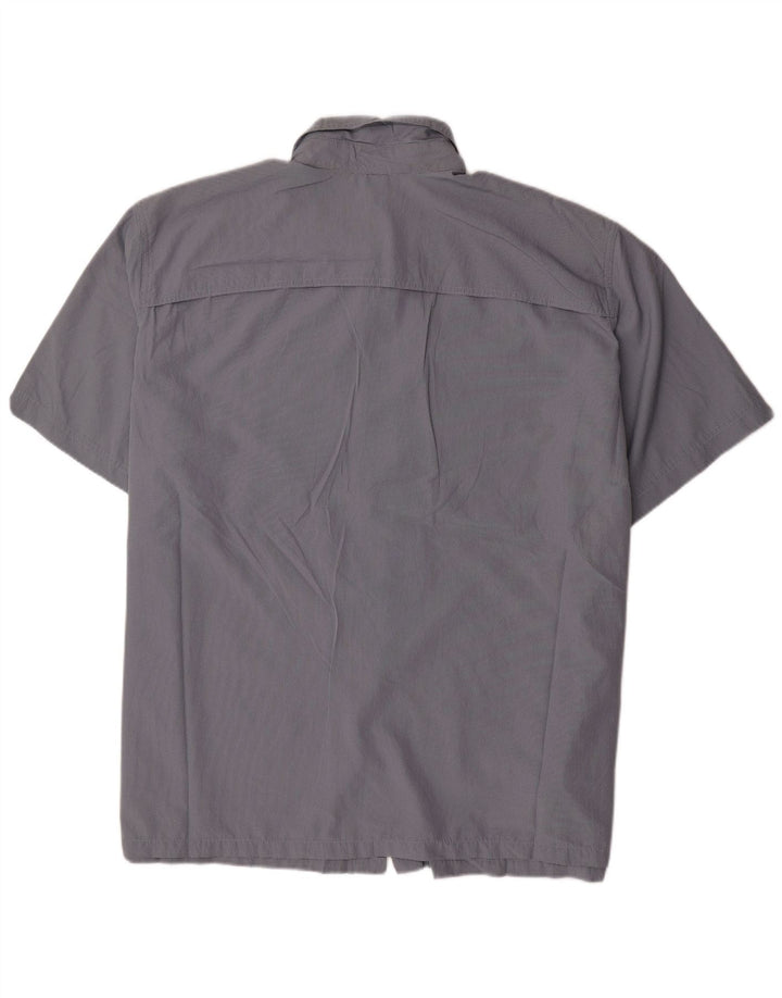 EDDIE BAUER Herren Kurzarmhemd 3XL Blau Polyester