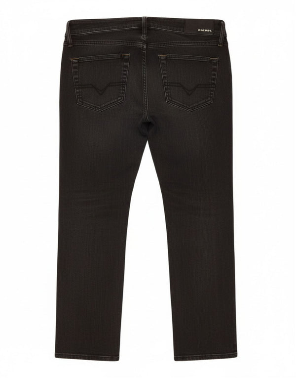 Diesel Womens Matic Stretch Straight Jeans W31 L26 Black Cotton