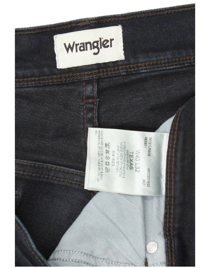 Wrangler Herren Texas Straight Jeans W40 L32 Marineblau Baumwolle