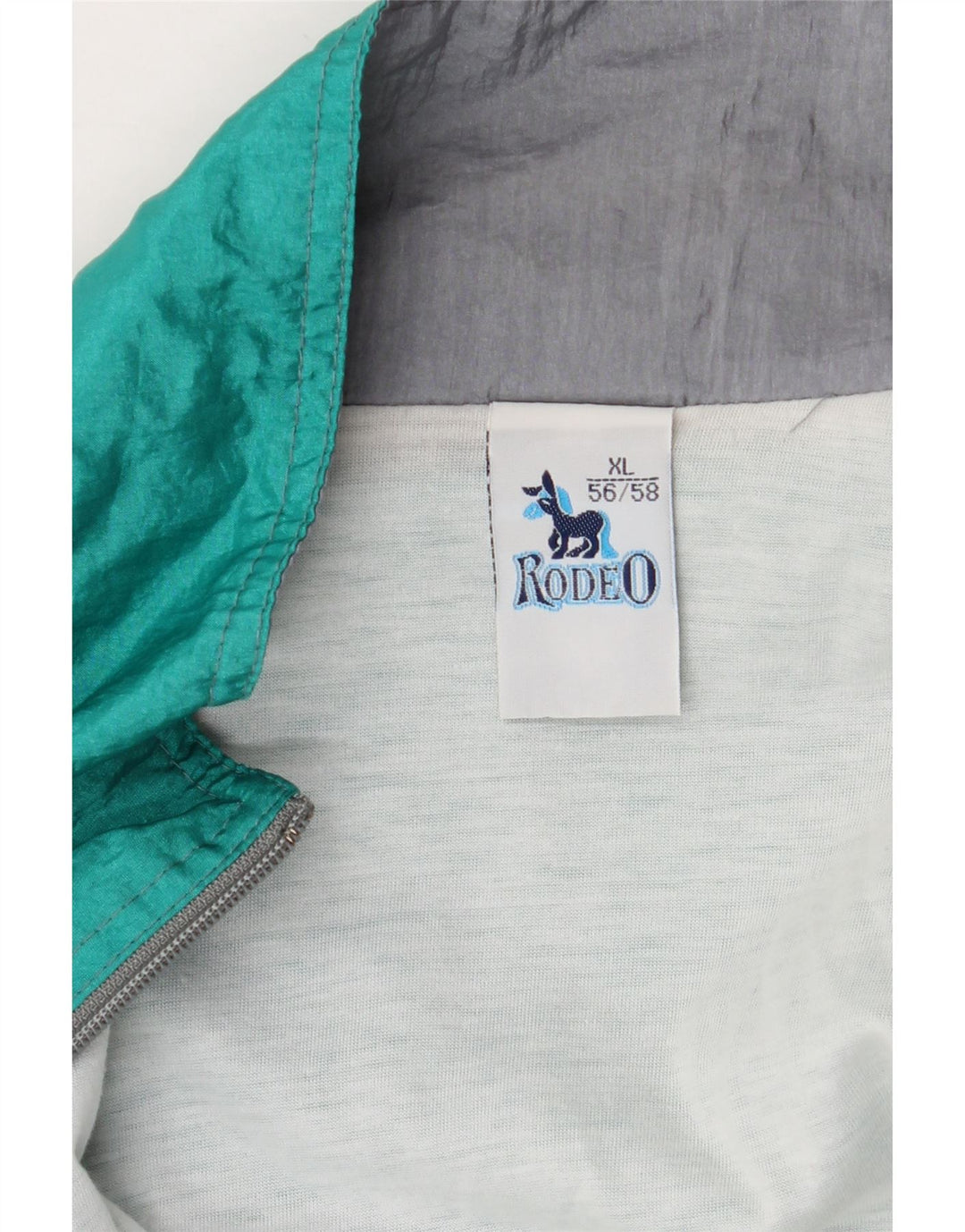 Rodeo Herren-Trainingsanzugoberteil, XL, graues Colourblock-Polyamid
