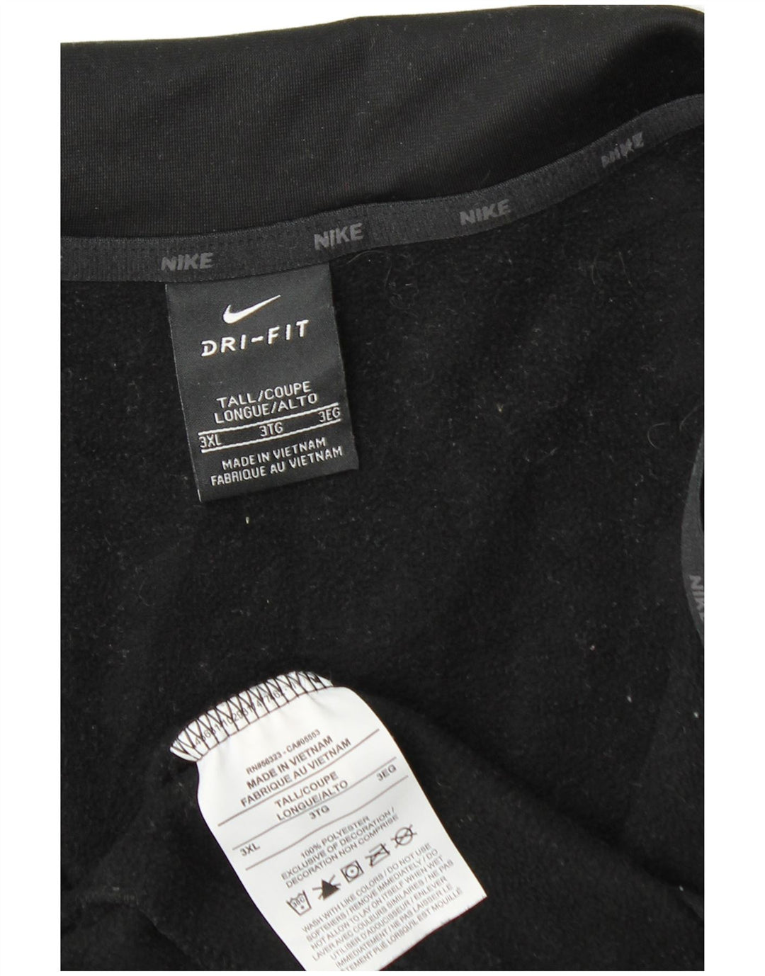 Nike Herren-Sweatshirt mit Reißverschluss, groß, 3XL, Schwarz, Polyester