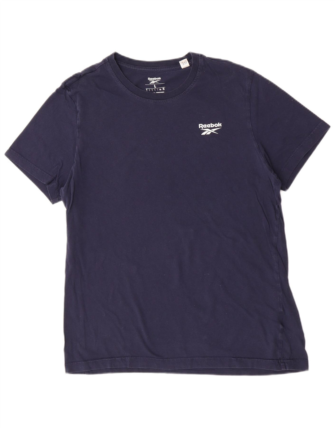 Reebok Herren T-Shirt Top Large Marineblau Baumwolle