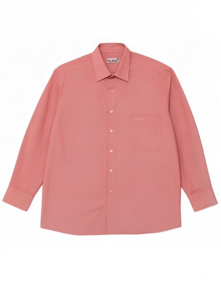 Pierre Cardin Herrenhemd Größe 41 Mittelrosa Polyester