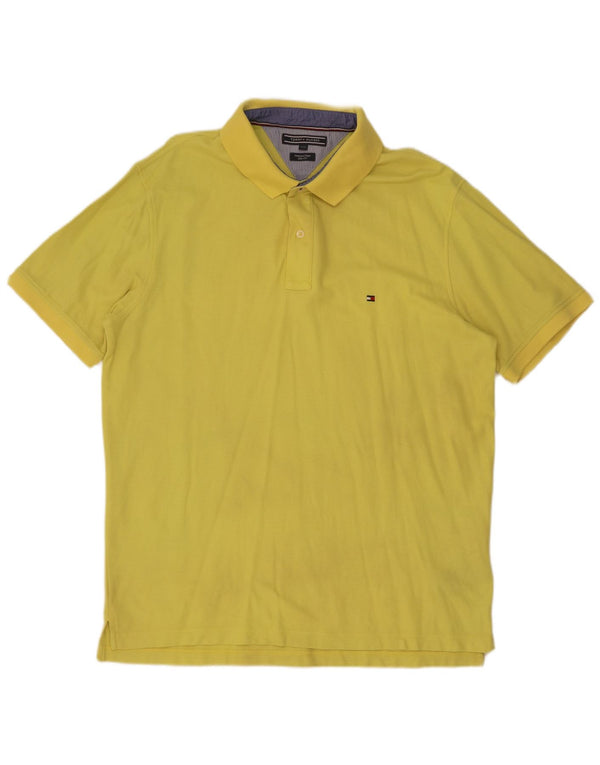 Tommy Hilfiger Herren Slim Fit Poloshirt 2XL Gelb Baumwolle