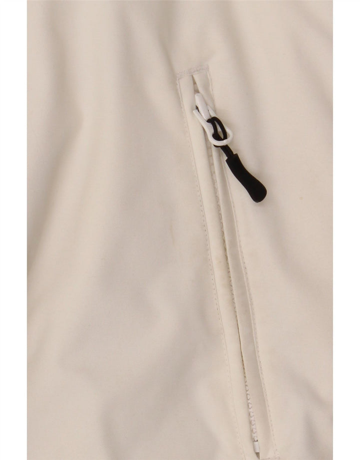 Adidas Herren Kapuzenjacke, gepolstert, UK 38, mittelweißes Nylon