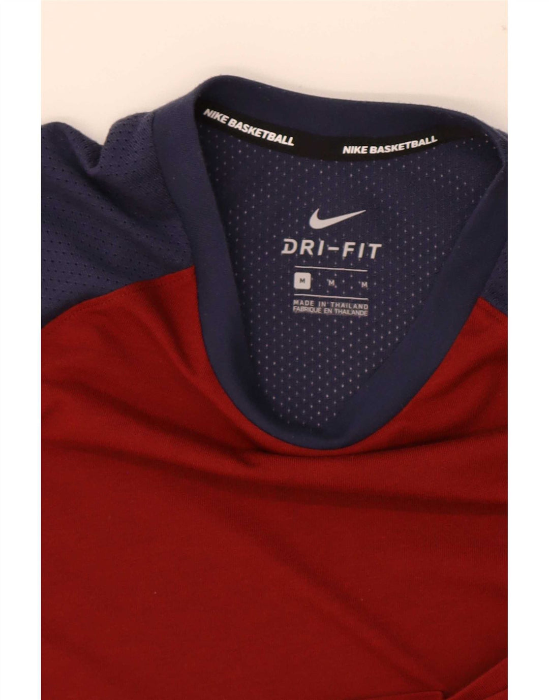 Nike Herren Dri Fit T-Shirt Top Mittelrot Farbblock