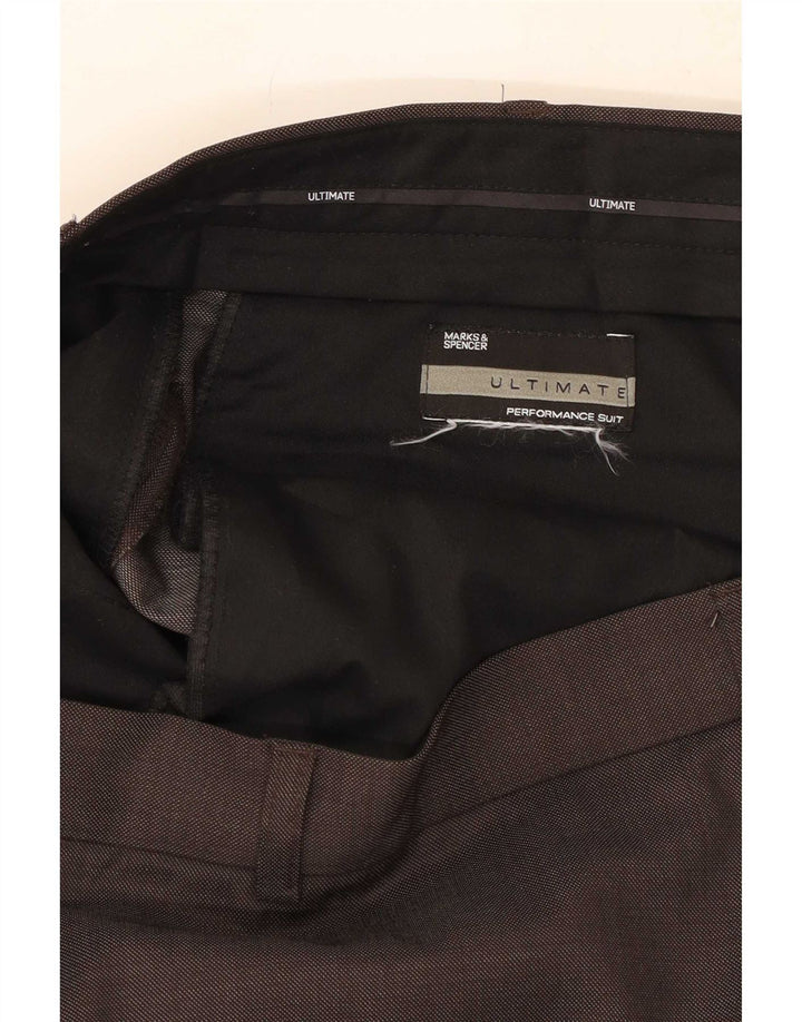 Marks & Spencer Herren-Anzughose mit gerader Passform, W40, L29, Grau