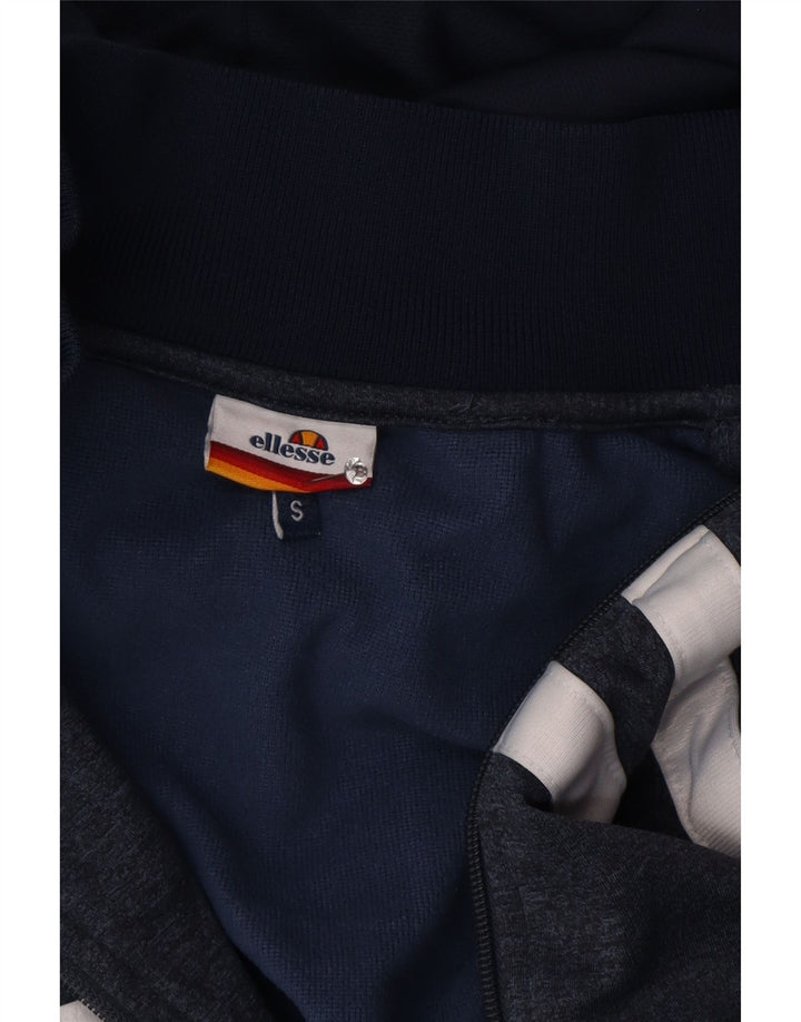 Ellesse Herren-Kapuzenpullover mit Reißverschluss, klein, Marineblau, Farbblock