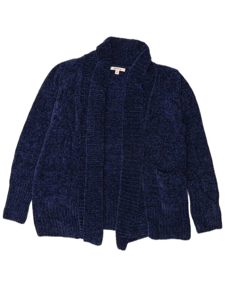 Orvis Damen-Strickjacke in Übergröße, offen, Gr. 10, Größe S, Marineblau