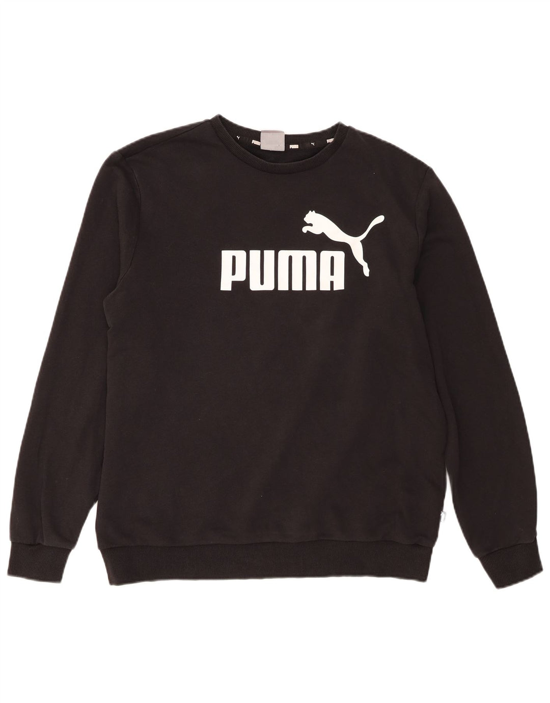 Puma Herren Grafik-Sweatshirt-Pullover, groß, schwarze Baumwolle