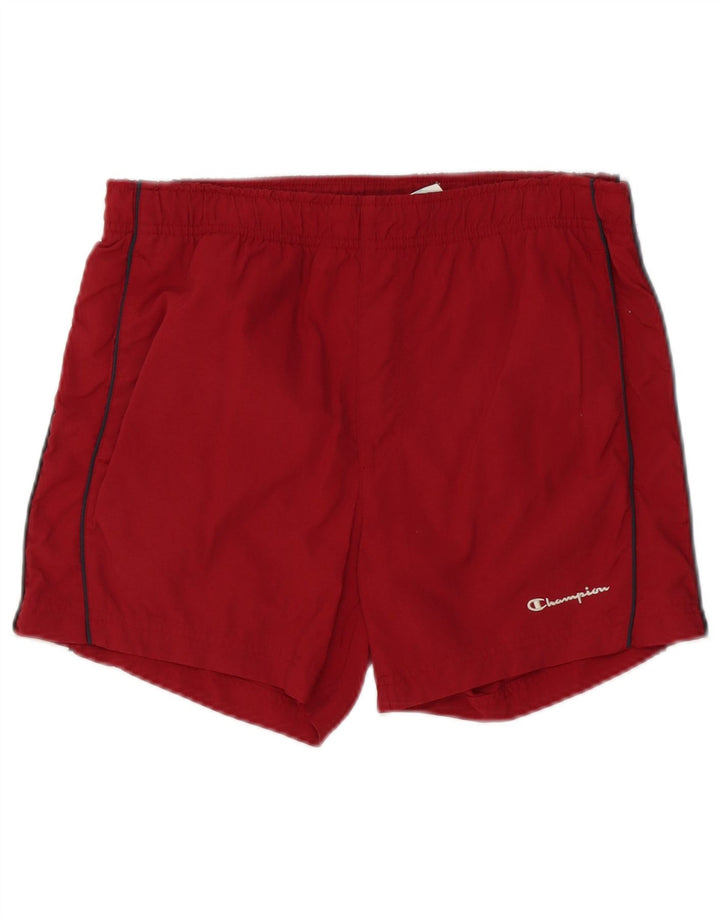 Champion Herren-Badeshorts, Mittelbordeauxfarbenes Farbblock-Polyester