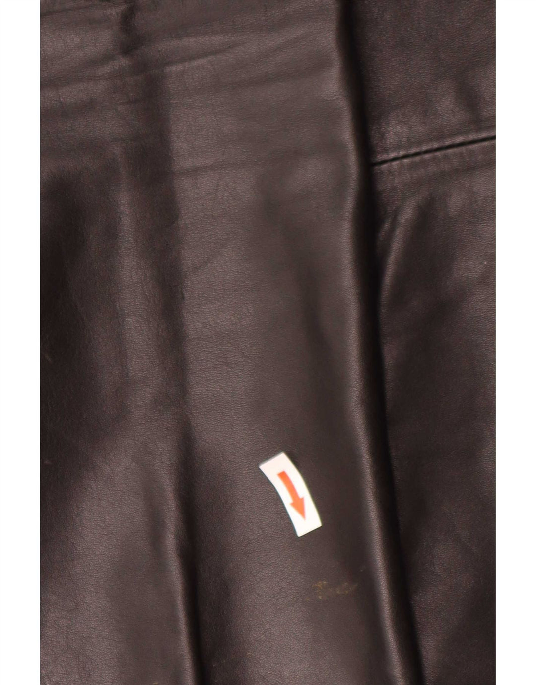 Vintage Herren gerade Lederhose W34 L32 Schwarz