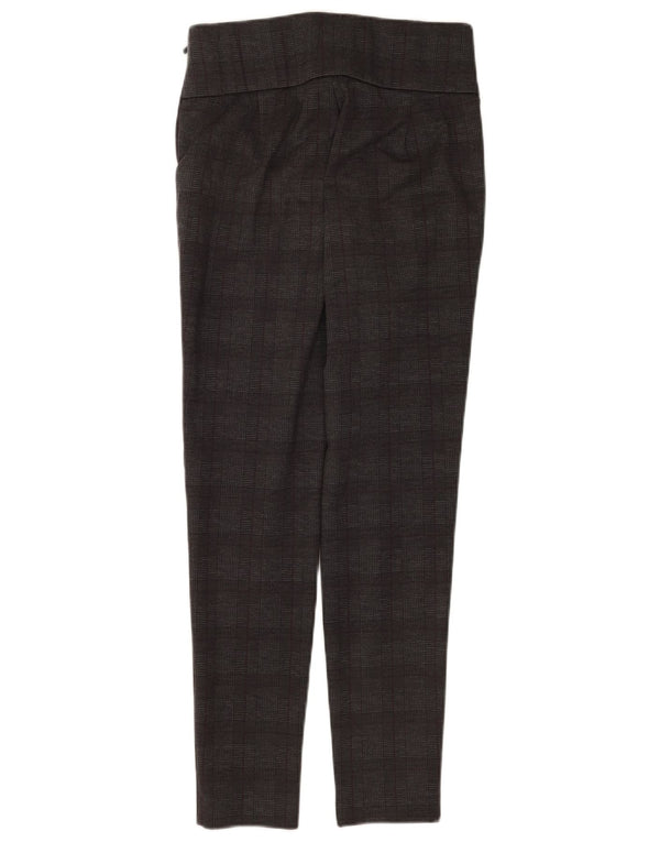 Zara Damen Leggings UK 12 Mittelgrau kariert