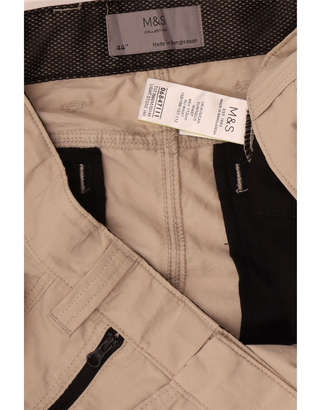 Marks & Spencer Herren Cargoshorts W44 2XL Beige Baumwolle