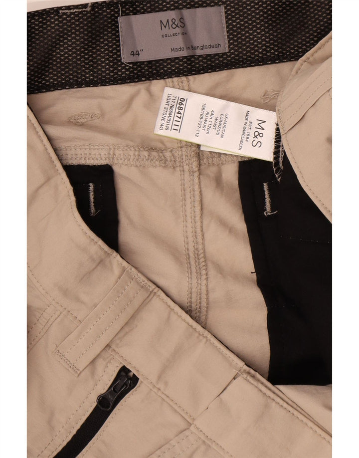 Marks & Spencer Herren Cargoshorts W44 2XL Beige Baumwolle