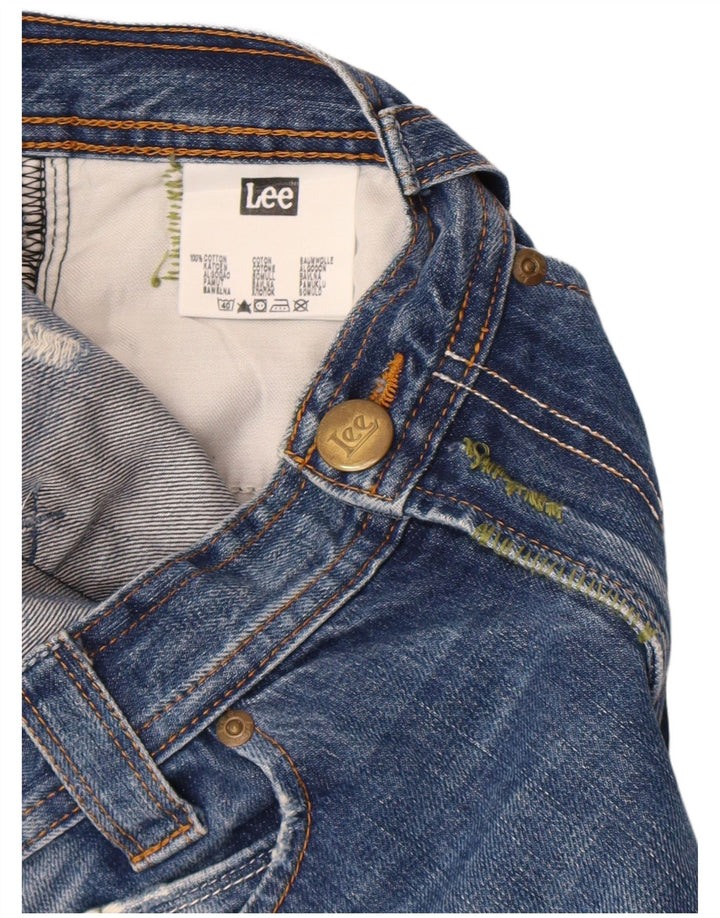 Lee Herren Clark Eye Distressed Straight Jeans W30 L30 Blaue Baumwolle