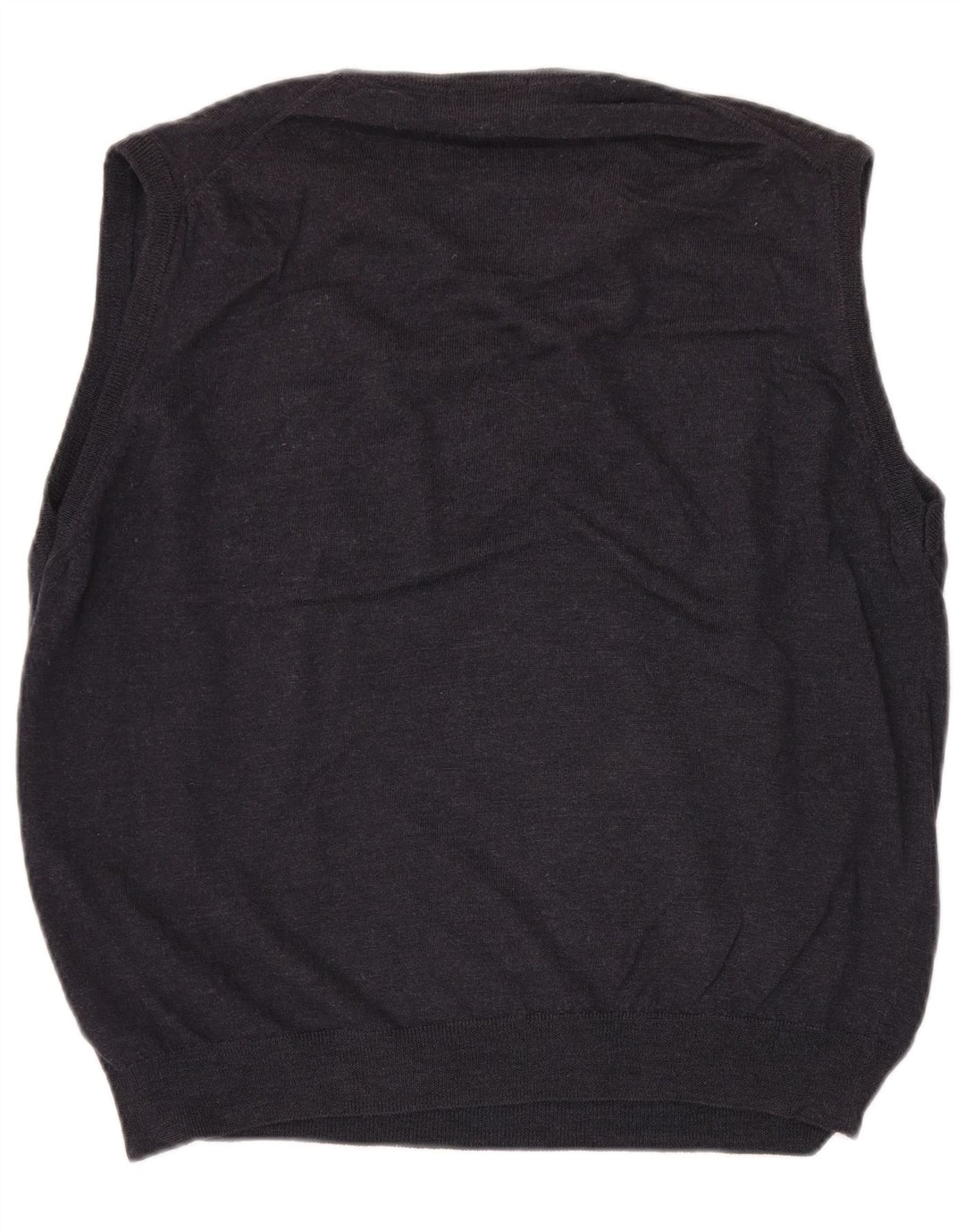 Marks & Spencer Herren Weste Tank Top XL Marineblau Merinowolle