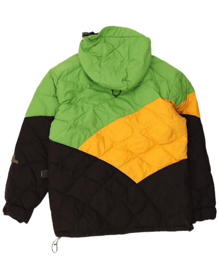Quiksilver wattierte Herrenjacke mit Kapuze, UK 36, Größe S, mehrfarbig, Farbblock