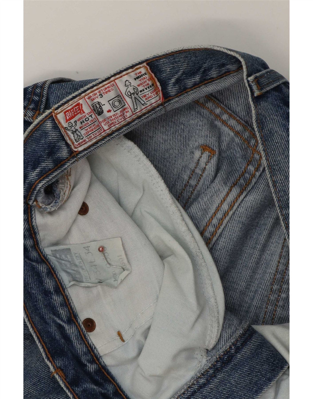 Rifle Herren Tapered Jeans W34 L31 Blaue Baumwolle