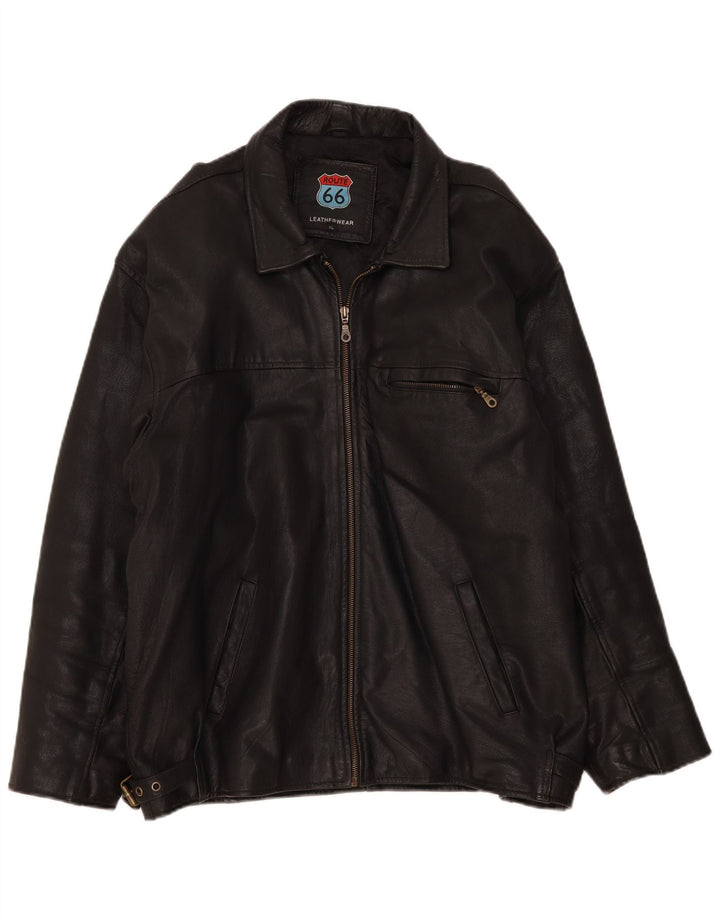 Route 66 Herren Lederjacke UK 42 XL Schwarz