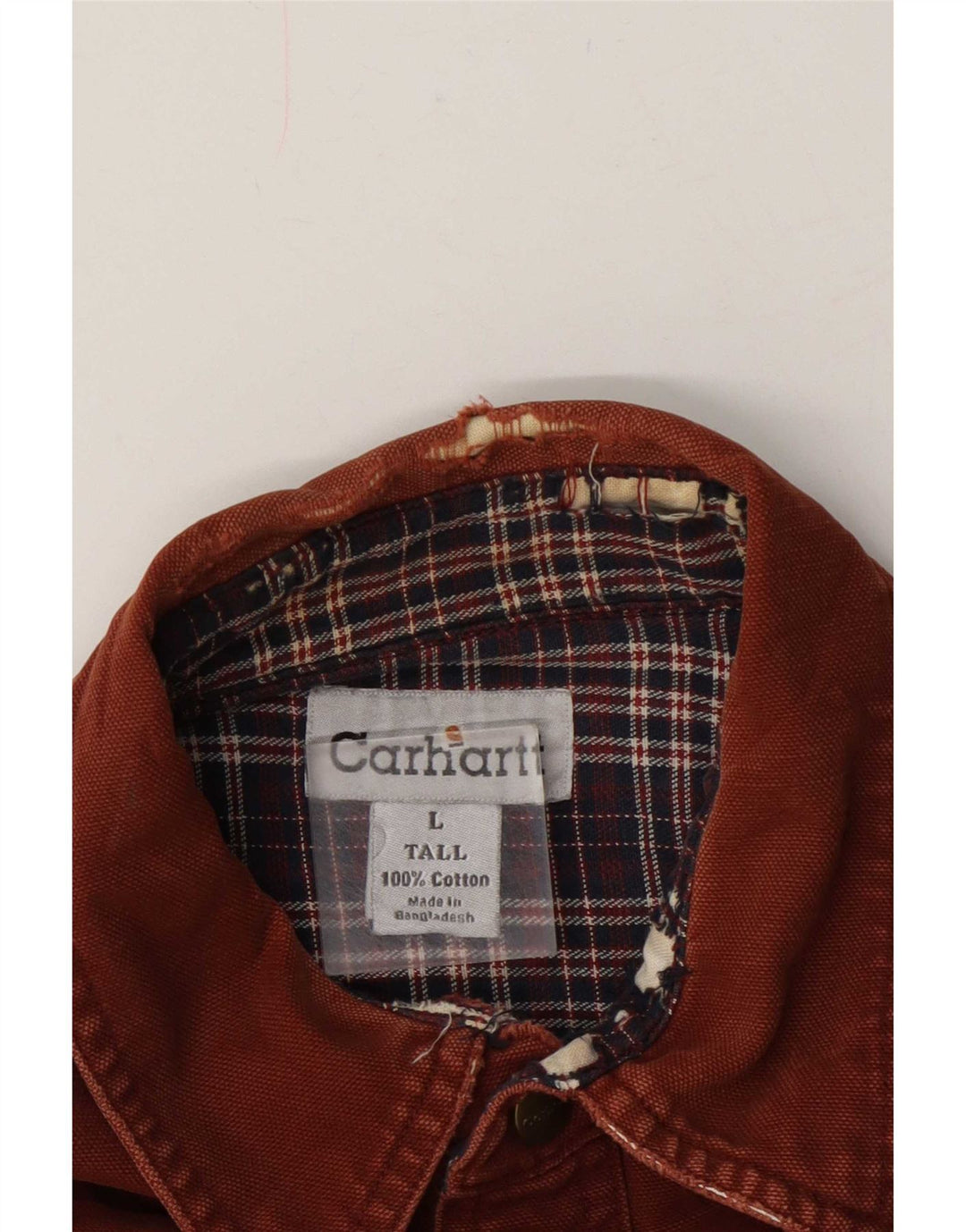 Carhartt Herren-Lumberjack-Hemd, groß, braune Baumwolle
