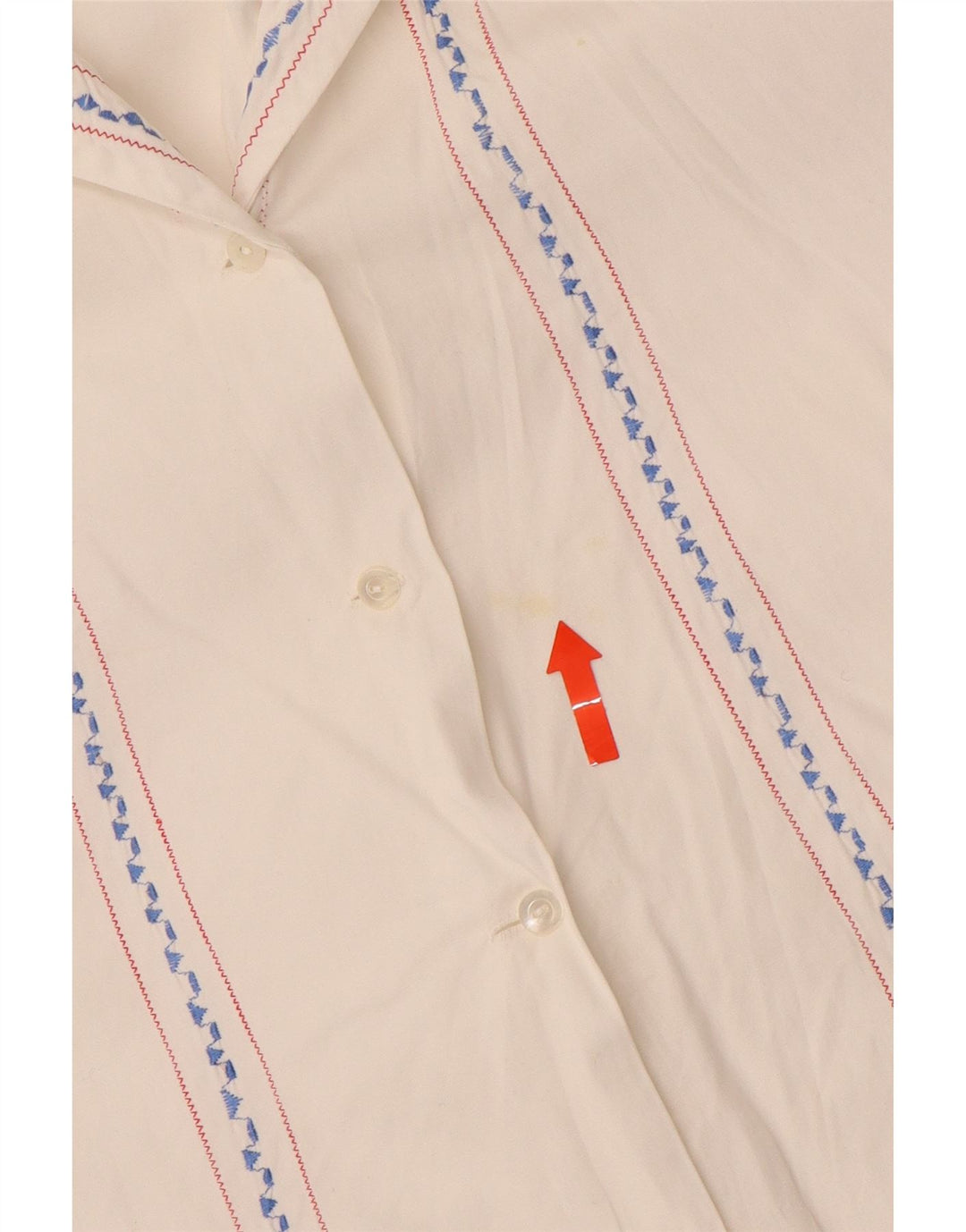 VINTAGE Damen Hemdbluse UK 16 Groß weiß gestreift