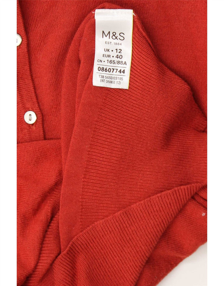 Marks & Spencer Damen-Cardigan-Pullover UK 12 Mittelrote Viskose