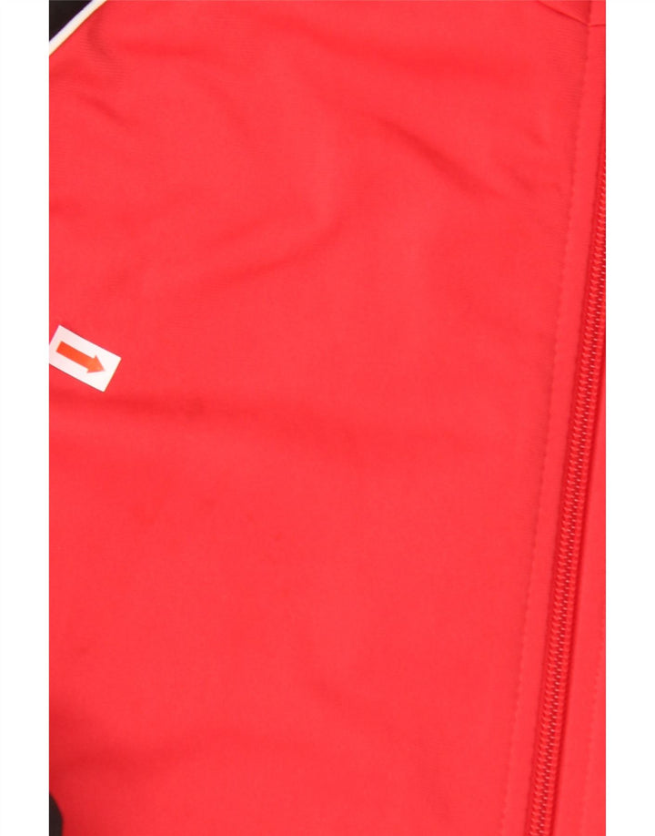 PUMA Boys Tracksuit Top Jacket 15-16 Years Red Colourblock Polyester