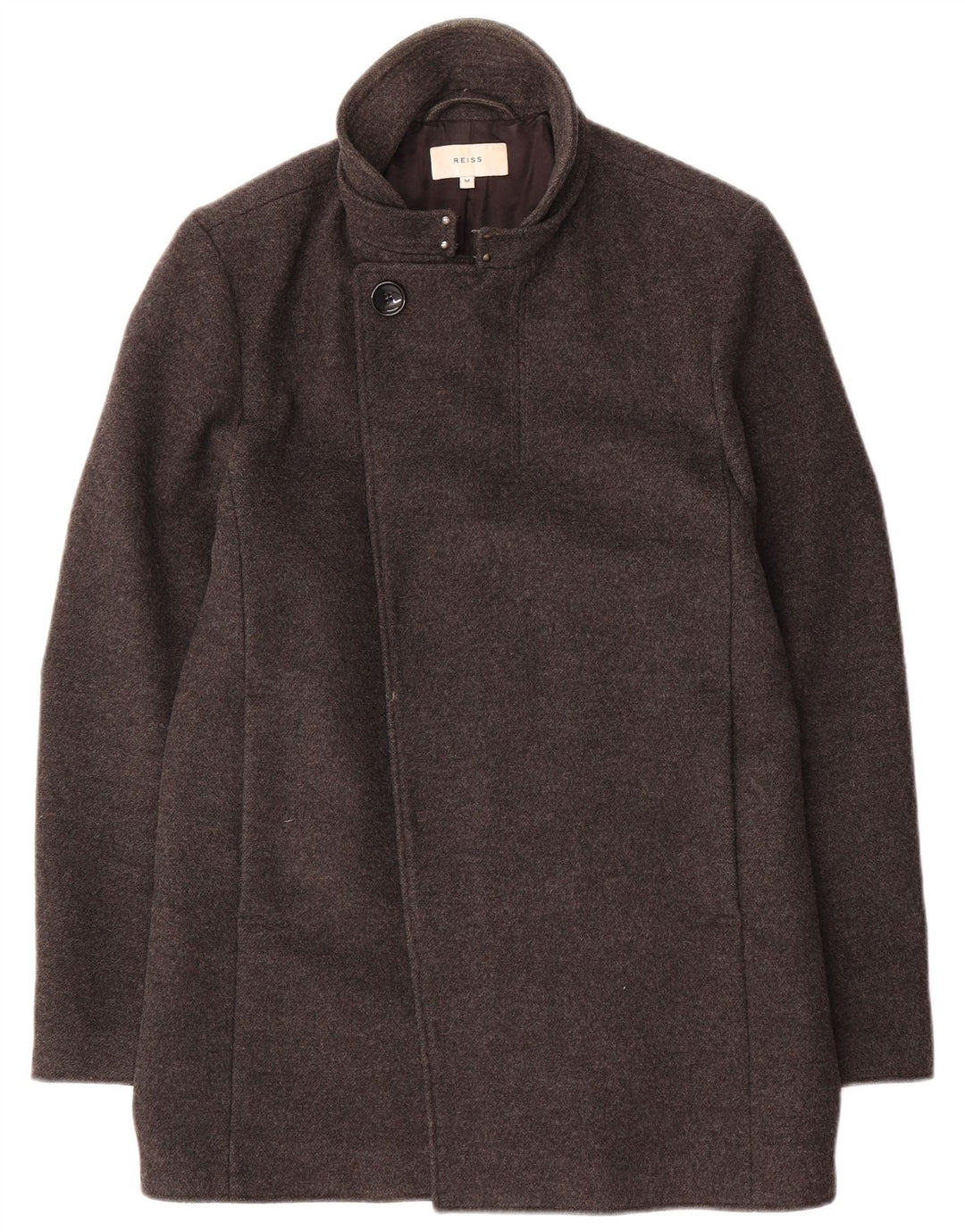 Reiss Herrenmantel UK 38 Mittelgraue Wolle