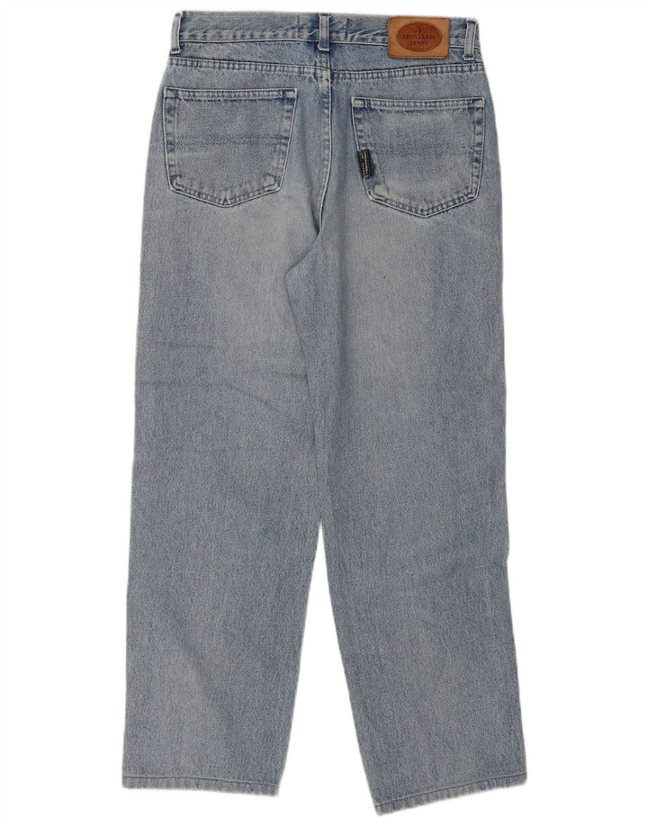 Trussardi Herren Straight Jeans W34 L29 Blaue Baumwolle