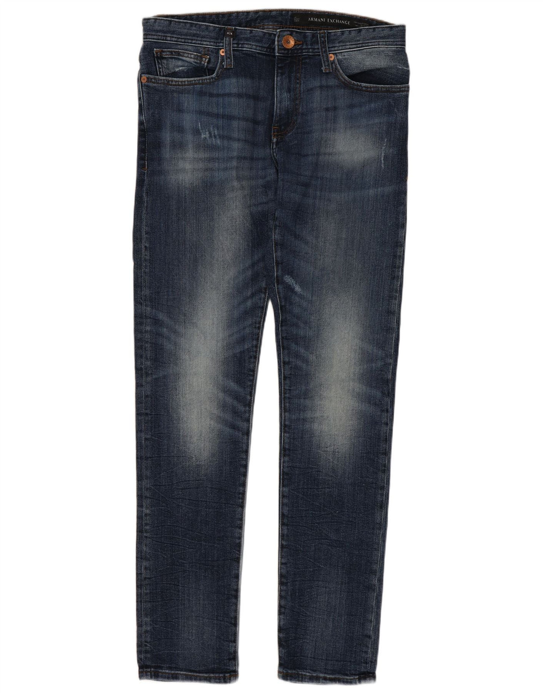 Armani Exchange Herren Slim Jeans W31 L31 Marineblaue Baumwolle