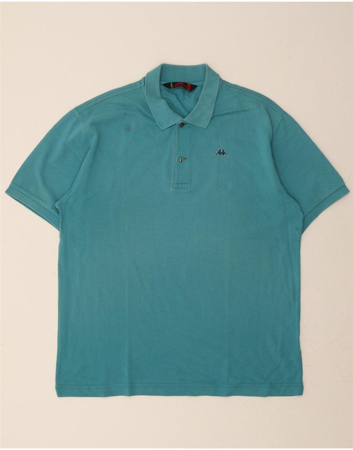 KAPPA Mens Polo Shirt Large Blue Cotton Vintage Kappa and Second-Hand Kappa from Messina Hembry 