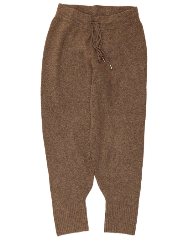 Zara Damen Strick-Trainingshose, Jogginghose, UK 12, Mittelbraun gefleckt