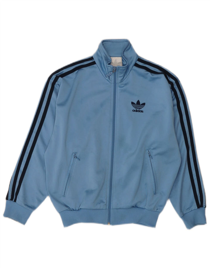 Adidas Jungen-Trainingsanzug-Top-Jacke, 9–10 Jahre, blaues Polyester