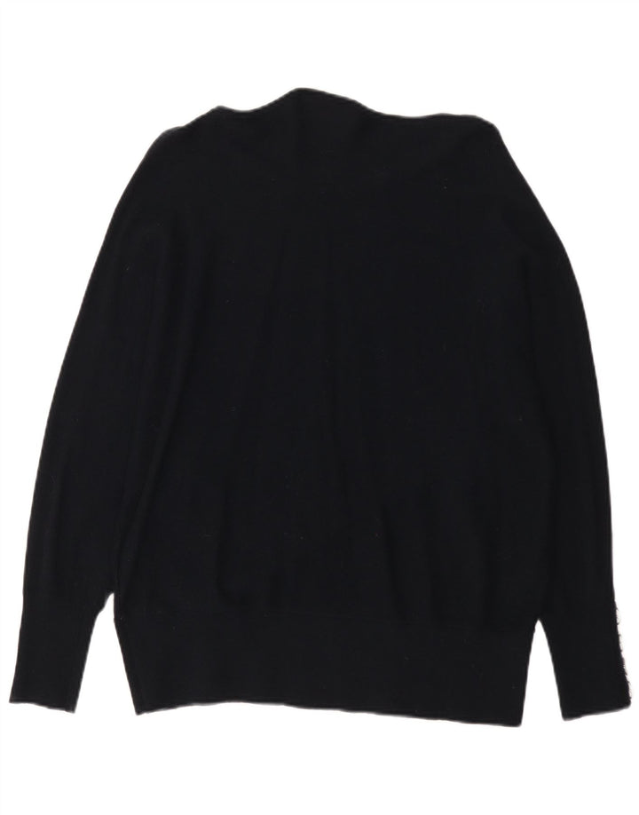 MINT VELVET Damen-Pullover in Übergröße mit U-Boot-Ausschnitt, Gr. 14, mittelschwarz