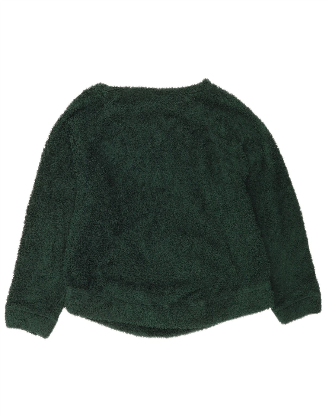 Benetton Damen-Oversize-Fleecepullover, Gr. 10, Größe S, Grün, Polyester