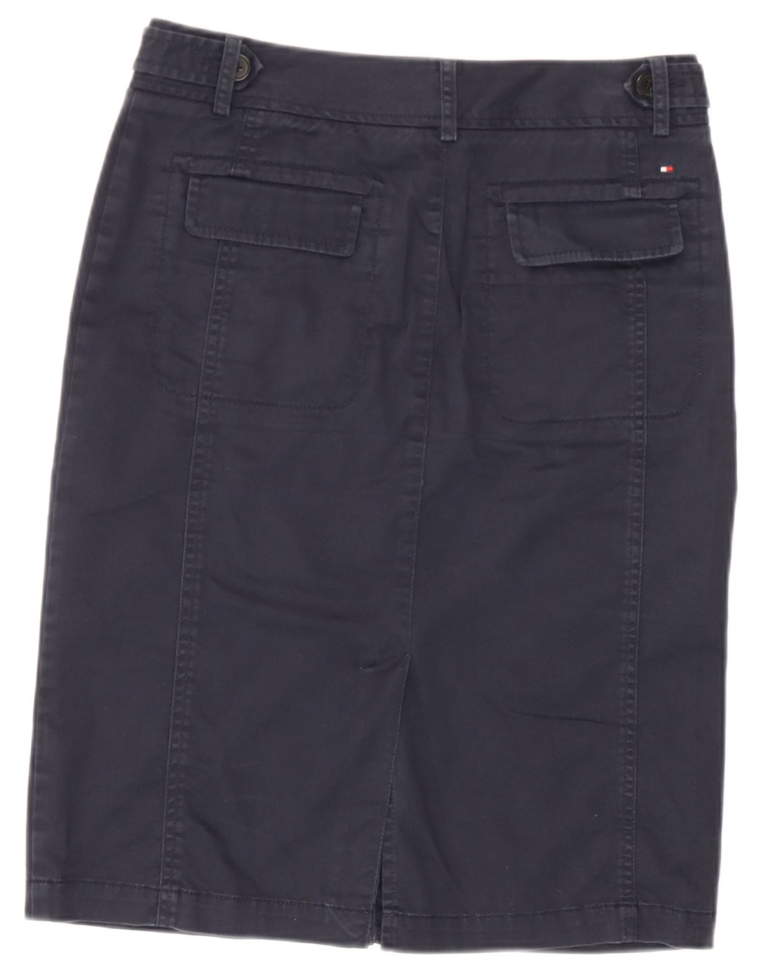Tommy Hilfiger Damen Midirock US 6 Medium W30 Marineblau