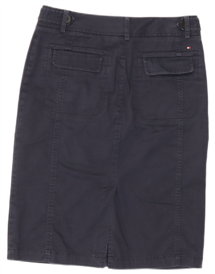 Tommy Hilfiger Damen Midirock US 6 Medium W30 Marineblau