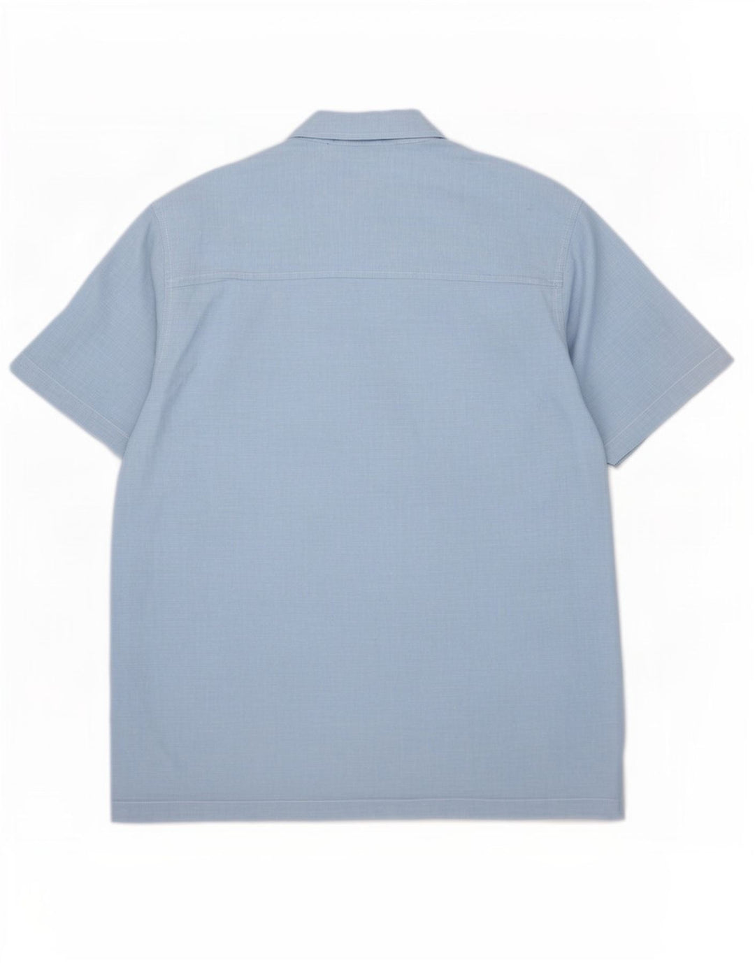 Chaps Herren Kurzarmhemd XL Blaues Leinen