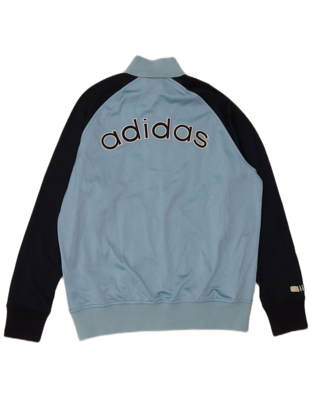 Adidas Jungen Grafik-Trainingsanzug-Top-Jacke, 15–16 Jahre, blaues Farbblockdesign