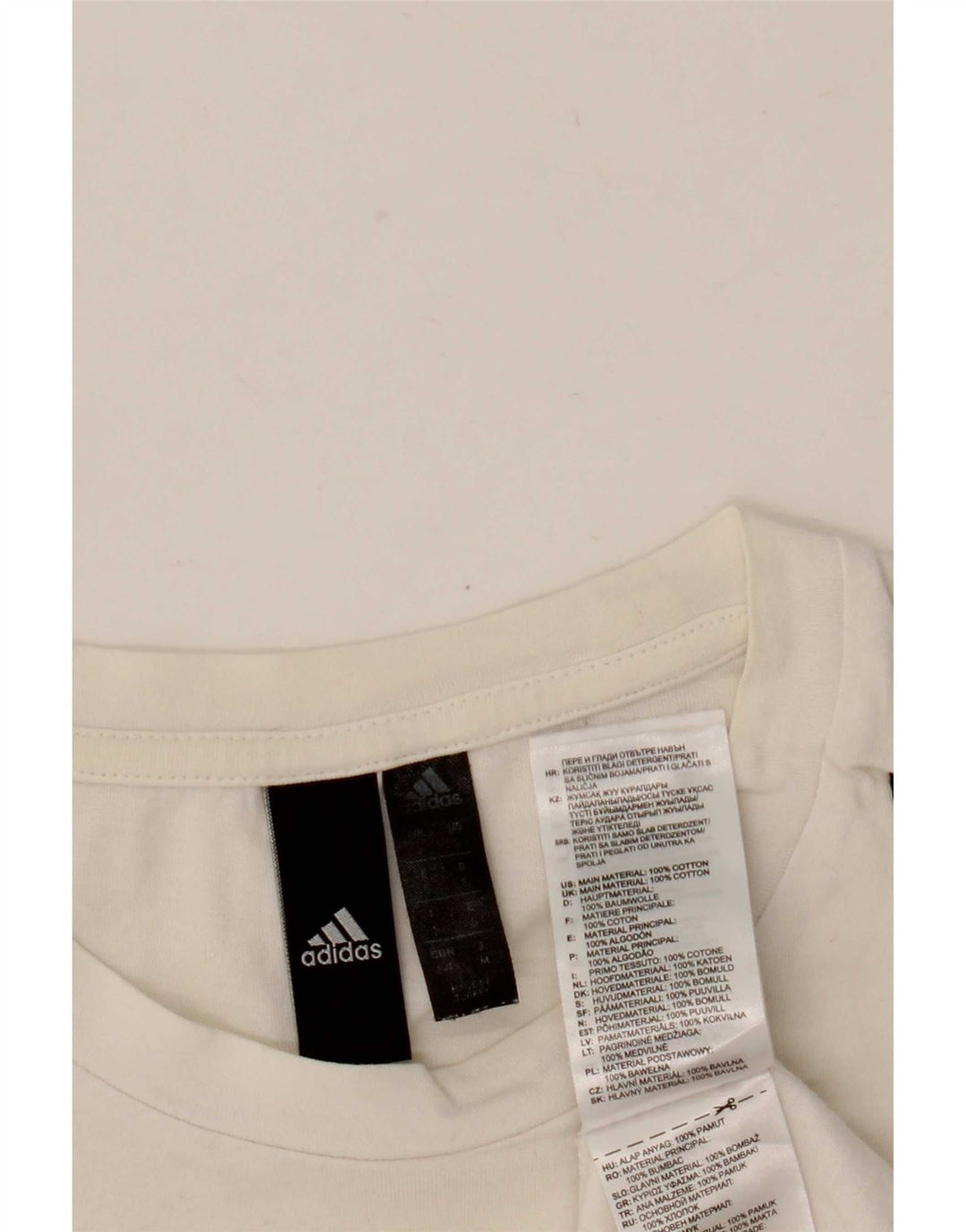 Adidas Herren T-Shirt Top Small Weiß Baumwolle
