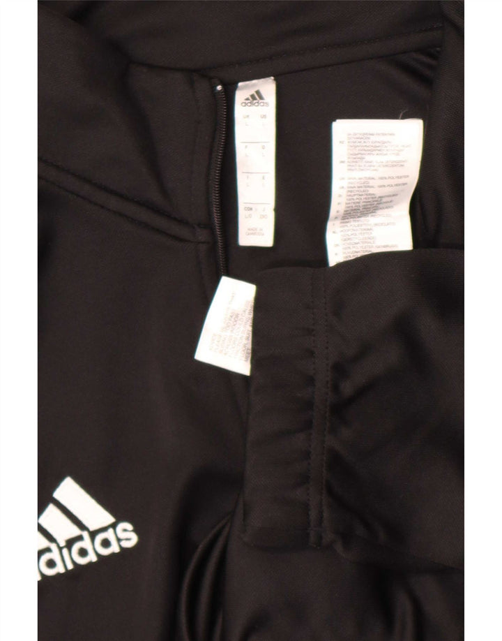 Adidas Herren Aeroready Zip Neck Pullover Trainingsanzug Top Large Schwarz Polyester
