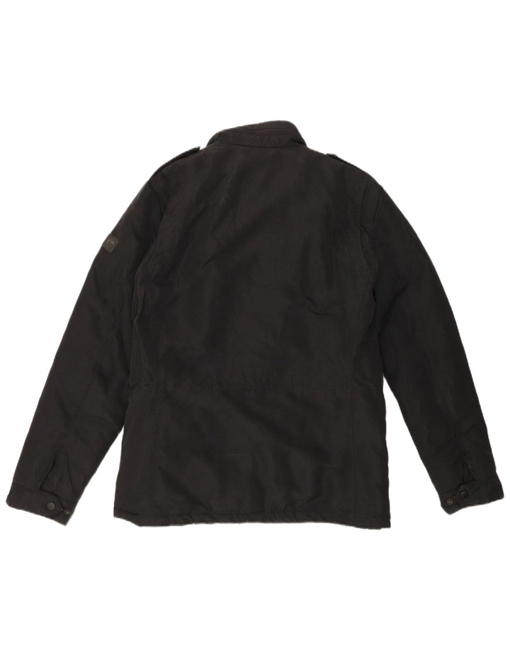 Liu Jo Herren-Militär-Windbreaker-Jacke, UK 36, S, Schwarz, Polyester