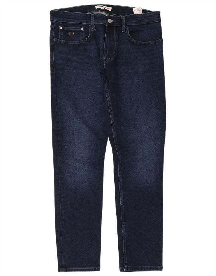 Tommy Hilfiger Herren Slim Jeans W33 L32 Marineblau Baumwolle