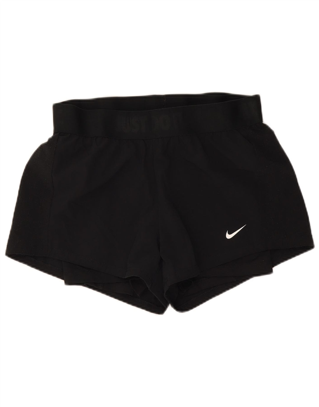 Nike Damen Dri Fit Sport Shorts UK 10 Small Schwarz Polyester