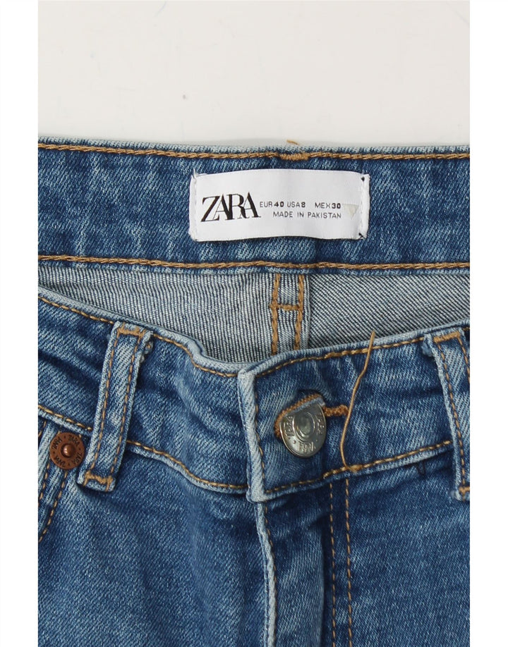 ZARA Womens Cropped Jeans EU 40 Medium W30 L25 Blue Cotton Vintage Zara and Second-Hand Zara from Messina Hembry 